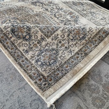 سجاد بوهيمي تركي امبيرا KC05A بيج مولتي روز مقاس 50*80
