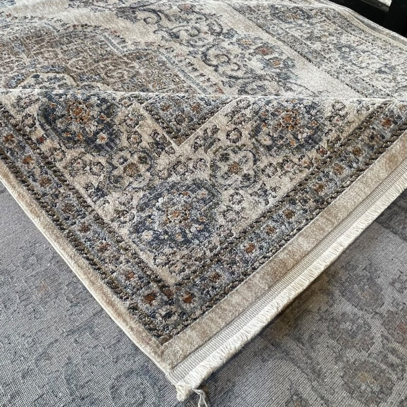 سجاد بوهيمي تركي امبيرا KC05A بيج مولتي روز مقاس 100*300