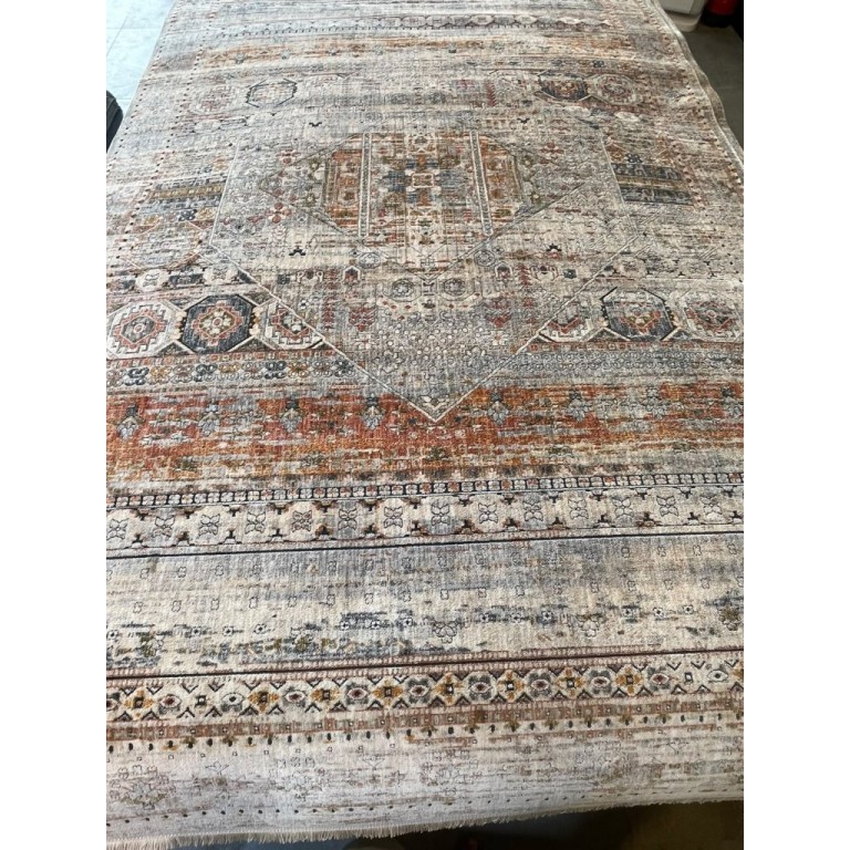 سجاد بوهيمي تركي امبيرا KO80A بيج انثراسيت مقاس 100*300
