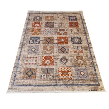 سجاد بوهيمي تركي امبيرا O307G بيج مولتي روز مقاس 150*220
