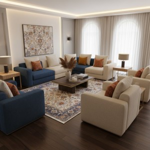 سجاد بوهيمي تركي امبيرا KO64A بيج مولتي مقاس 80*150