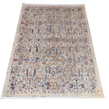 سجاد بوهيمي تركي امبيرا KP73A كريم سماوي غامق مقاس 50*80
