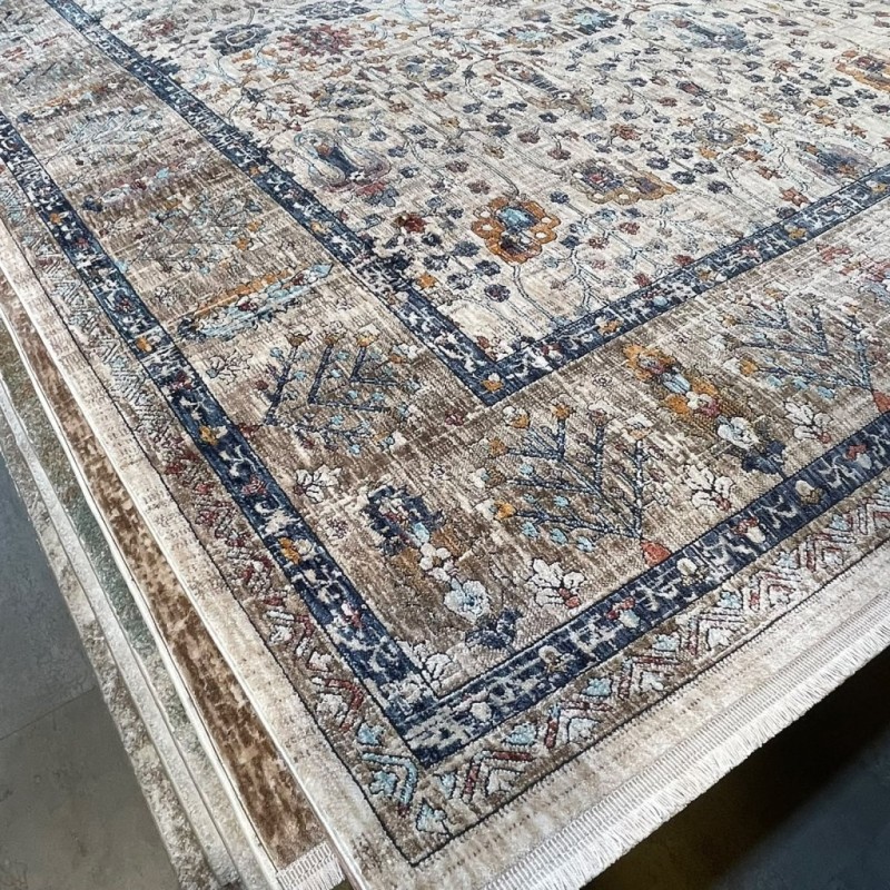 سجاد بوهيمي تركي امبيرا KP77A كريم احمر مقاس 150*220
