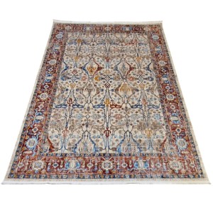 سجاد بوهيمي تركي امبيرا KP77A كريم احمر مقاس 300*400