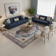 Turkish Bohemian rugs EMPIRE KP81B Cream Dark Blue Size 80*150