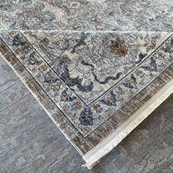 Turkish Bohemian rugs EMPIRE KP94C Dark beige Size 150*220