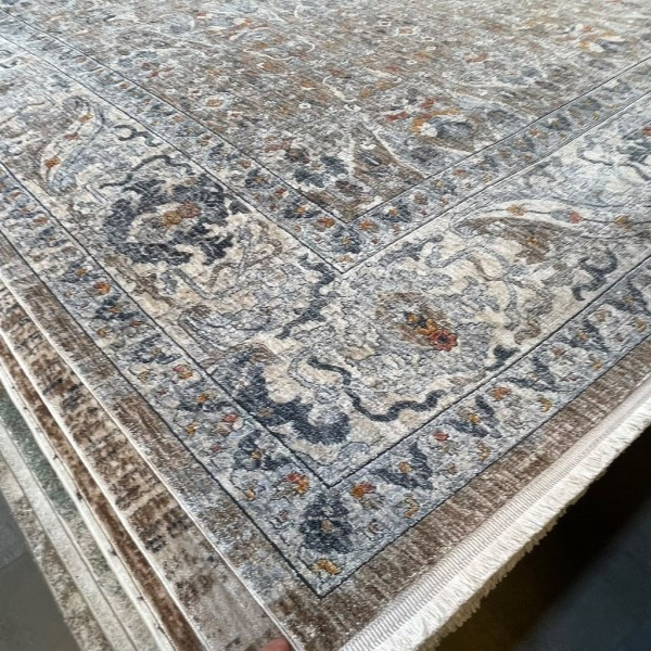 Turkish Bohemian rugs EMPIRE KP94C Dark beige Size 150*220