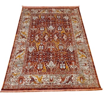 سجاد بوهيمي تركي امبيرا KP94D احمر كريم مقاس 250*350