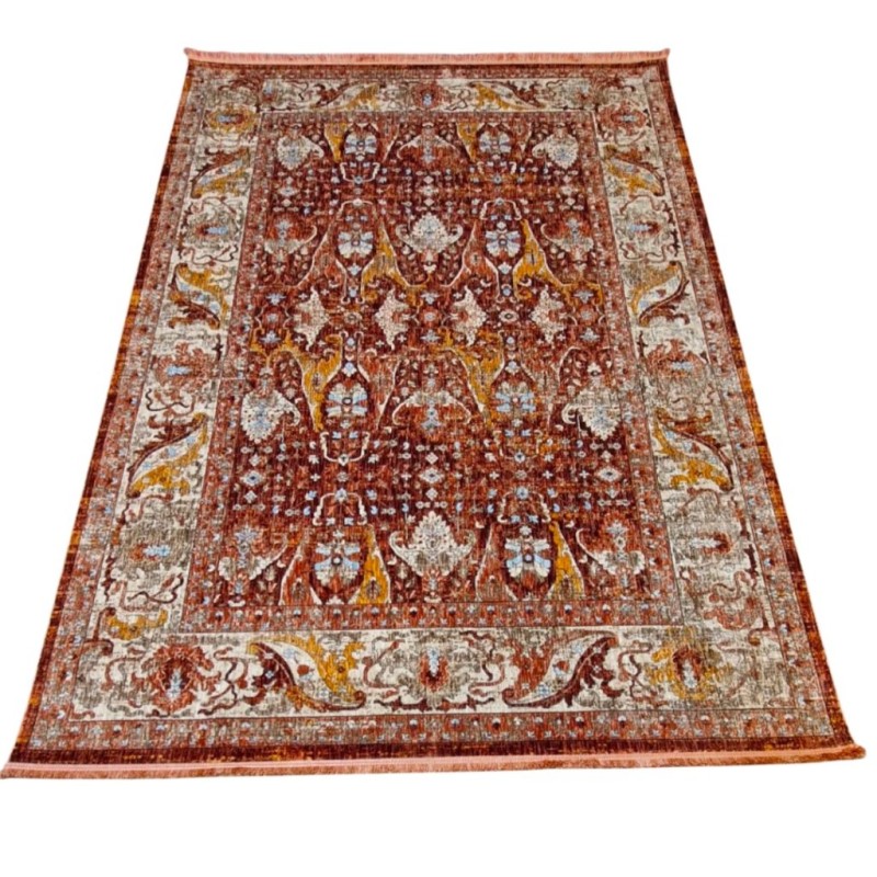 سجاد بوهيمي تركي امبيرا KP94D احمر كريم مقاس 250*350