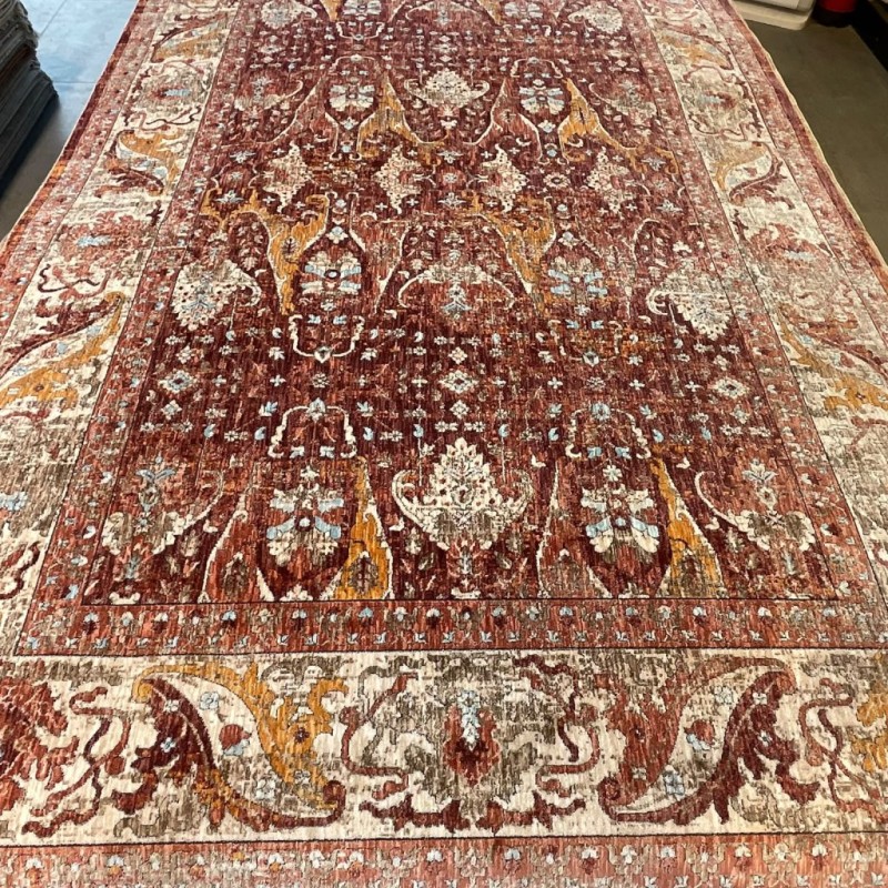 سجاد بوهيمي تركي امبيرا KP94D احمر كريم مقاس 250*350