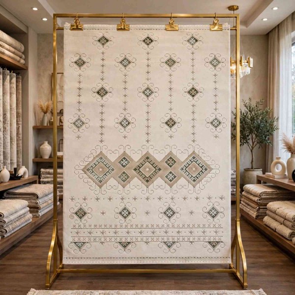 سجاد الهبه نقش نجدي تركي خيال G0911A اخضر مقاس 100*200