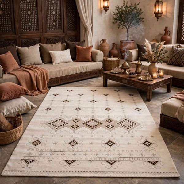 سجاد الهبه نقش نجدي تركي خيال G0911A تيرا مقاس 100*200