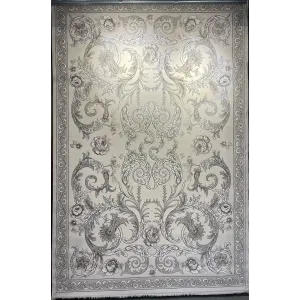 Turkish rug joud French pattern 42001A cream beige round size 150*150