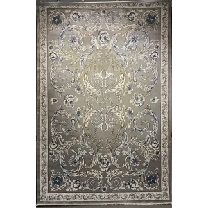 Turkish rug joud French pattern 42001A gray size 400*600