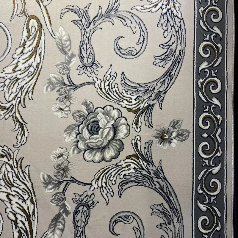 Turkish rug joud French pattern 42001A light gray size 100x200
