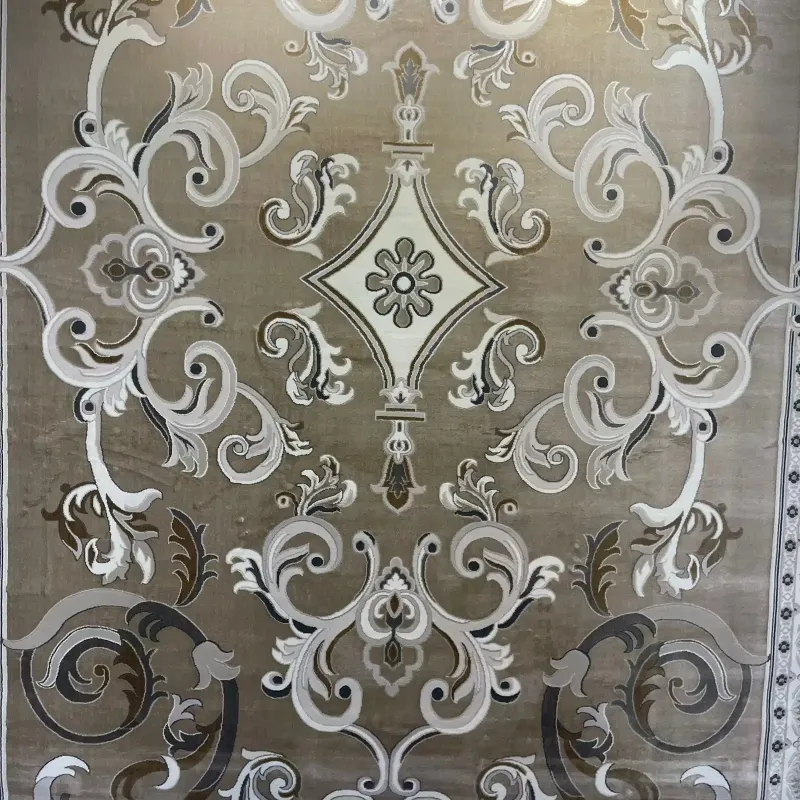 Turkish rug joud French pattern 39207A cream beige round size 150*150