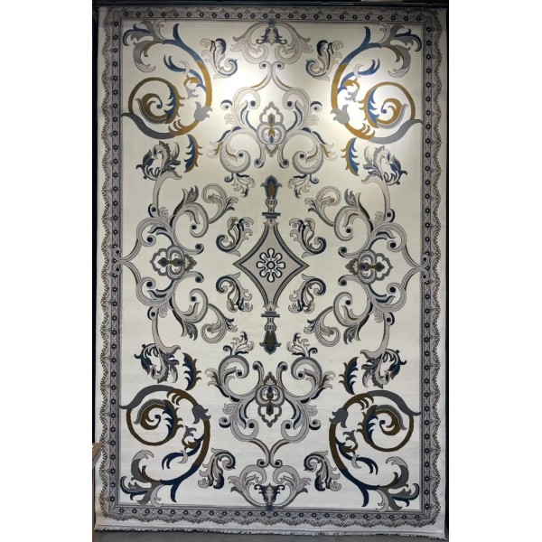 Turkish rug joud French pattern 39207A cream round size 150*150