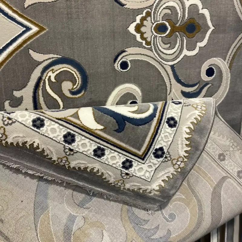 Turkish rug joud French pattern 39207A gray size 80*150
