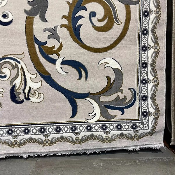 Turkish rug joud French pattern 39207A light gray size 400*600