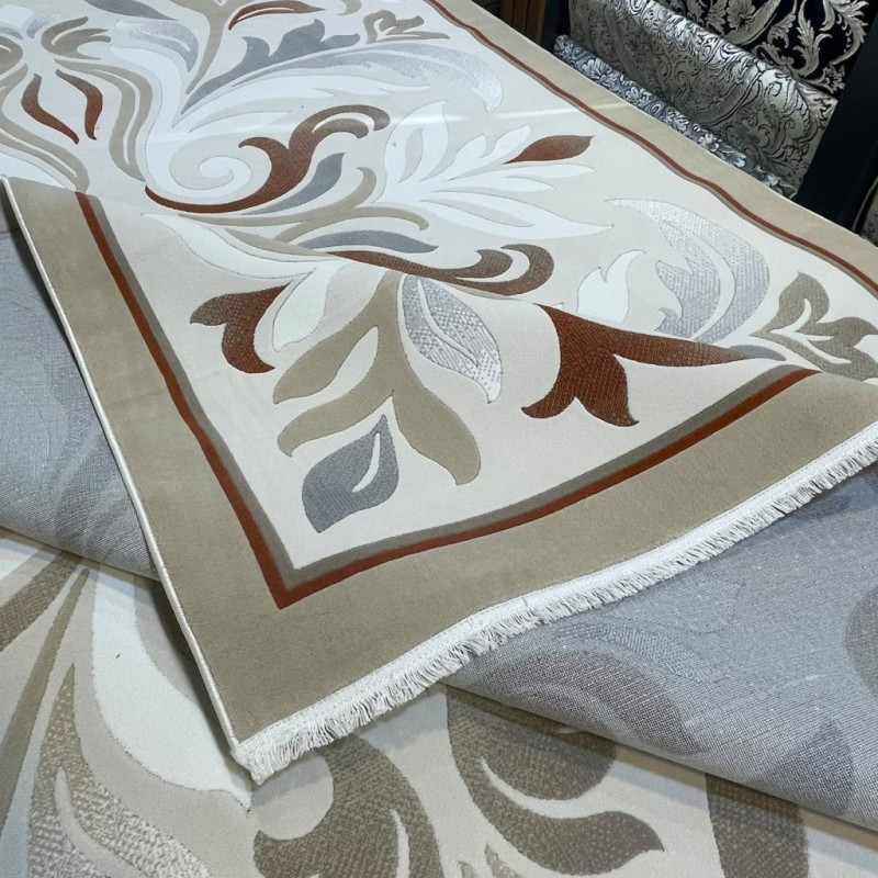 LARA Turkish Designer Rugs 42762A CREAM TERRA size 80*150 LARA Turkish Designer Rugs 42762A CREAM TERRA size 80*150