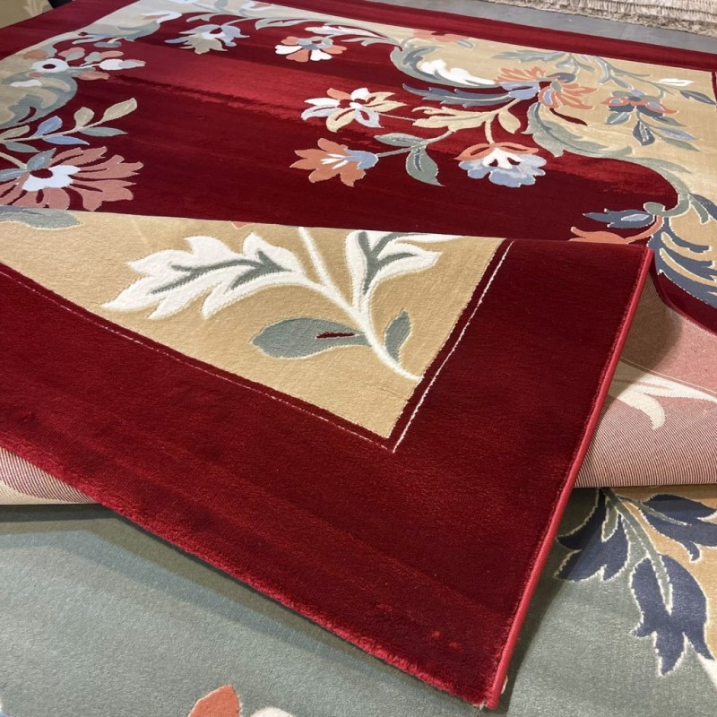 سجاد المصممين مايسترو تركي OL424A عنابي مقاس 80*150