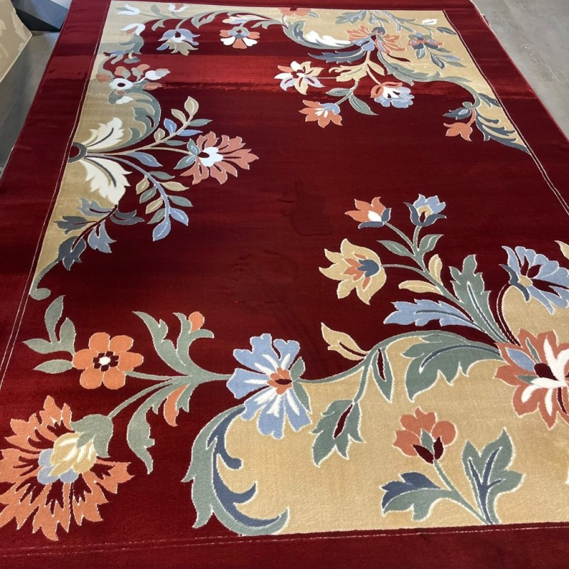 سجاد المصممين مايسترو تركي OL424A عنابي مقاس 80*150