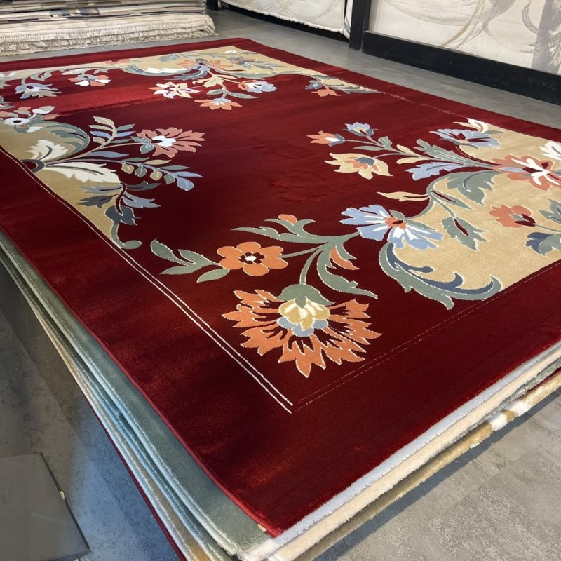 سجاد المصممين مايسترو تركي OL424A عنابي مقاس 80*150