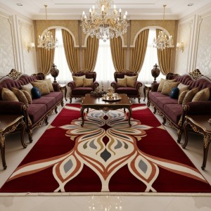 سجاد المصممين مايسترو تركي OL426A وردي عنابي مقاس 100*300