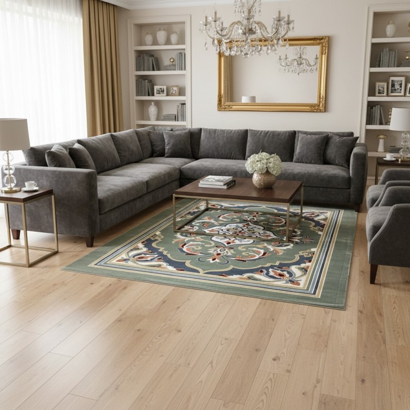 سجاد المصممين مايسترو تركي OL427A اخضر مقاس 50*80