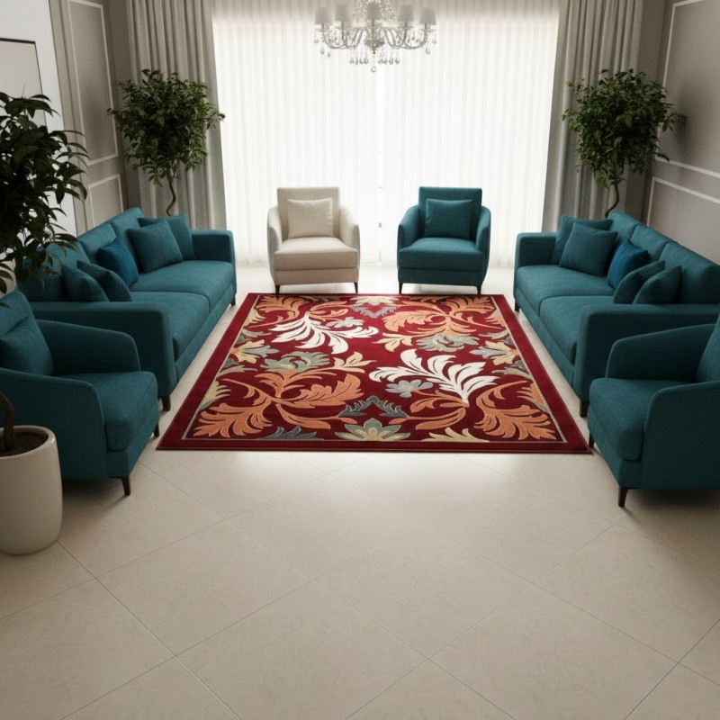 سجاد المصممين مايسترو تركي OL430A وردي عنابي مقاس 200*300