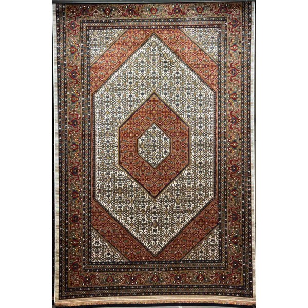 Turkish Bukhara QUADRA Afghani Rug KR64B BEIGE BROWN Size 150*220