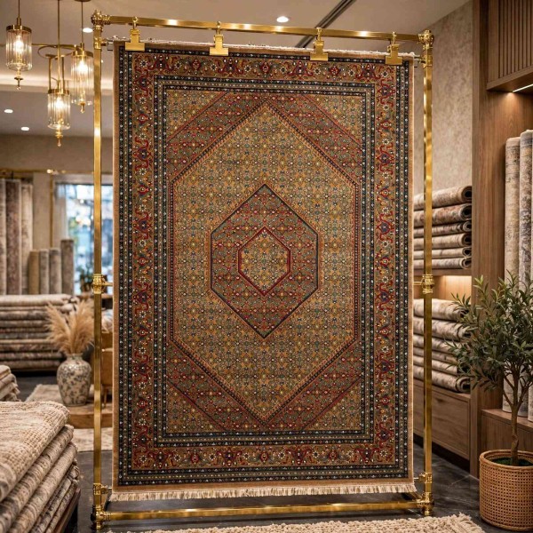 سجاد تركي بخارى كوادر افغاني KR64B بني تيلا مقاس 300*400