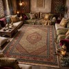 سجاد تركي بخارى كوادر افغاني KR64B بني تيلا مقاس 300*400