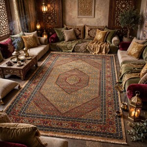 سجاد تركي بخارى كوادر افغاني KR64B بني تيلا مقاس 300*400