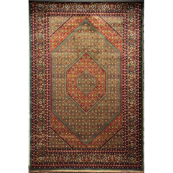 Turkish Bukhara QUADRA Afghani Rug KR64B GREEN NAVY Size 80*150