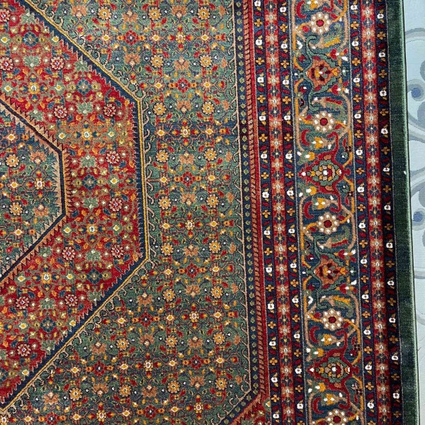 Turkish Bukhara QUADRA Afghani Rug KR64B GREEN NAVY Size 80*150