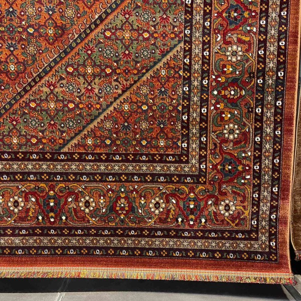 سجاد تركي بخارى كوادر افغاني KR64B تيلا عنابي مقاس 300*500