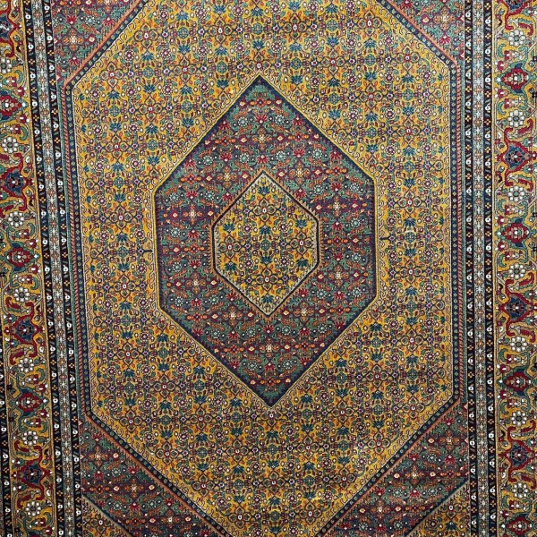 Turkish Bukhara QUADRA Afghani Rug KR64B YELLOW BROWN Size 80*150