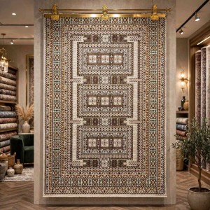 Turkish Bukhara QUADRA Afghani Rug KR67B beige BROWN Size 300*400