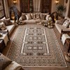 Turkish Bukhara QUADRA Afghani Rug KR67B beige BROWN Size 300*400