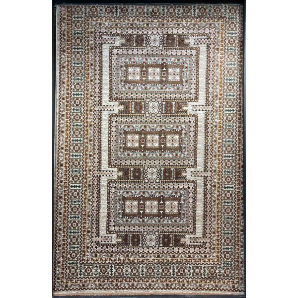 Turkish Bukhara QUADRA Afghani Rug KR67B beige BROWN Size 300*400