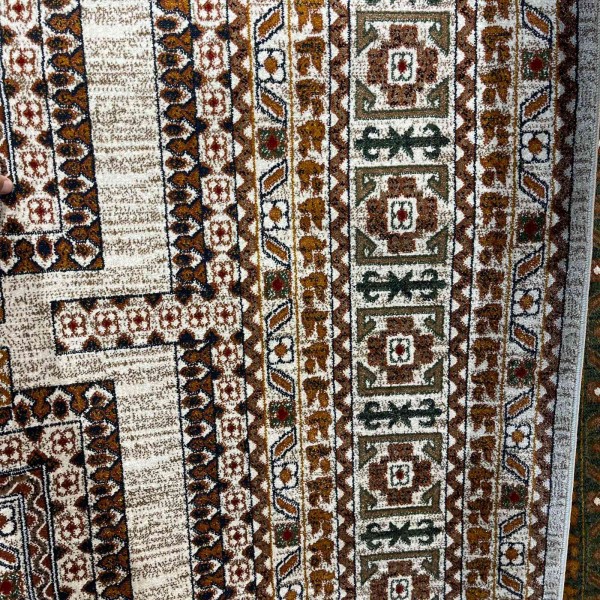 Turkish Bukhara QUADRA Afghani Rug KR67B beige BROWN Size 300*400