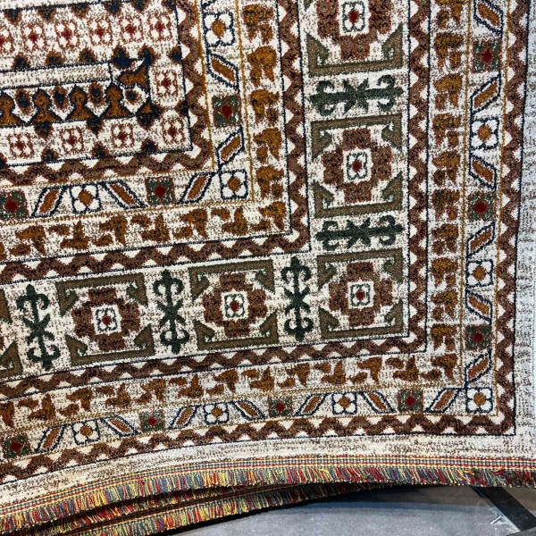 Turkish Bukhara QUADRA Afghani Rug KR67B beige BROWN Size 300*400