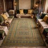 Turkish Bukhara QUADRA Afghani Rug KR67B green navy Size 300*500