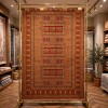 سجاد تركي بخارى كوادر افغاني KR67B تيلا عنابي مقاس 100*300