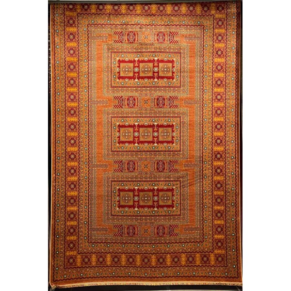سجاد تركي بخارى كوادر افغاني KR67B تيلا عنابي مقاس 100*300