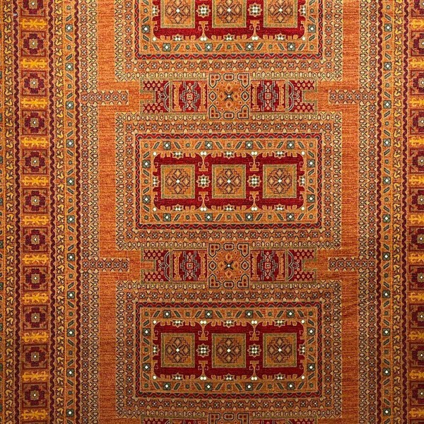 سجاد تركي بخارى كوادر افغاني KR67B تيلا عنابي مقاس 100*300
