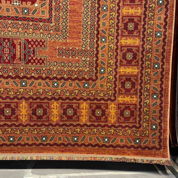 سجاد تركي بخارى كوادر افغاني KR67B تيلا عنابي مقاس 100*300