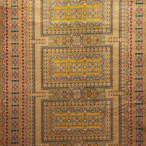 Turkish Bukhara QUADRA Afghani Rug KR67B YELLOW BROWN Size 300*400