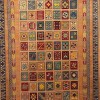 Turkish Bukhara QUADRA Afghani Rug KS87A BROWN YELLOW Size 250*350